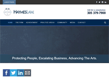 Tablet Screenshot of haymeslaw.com